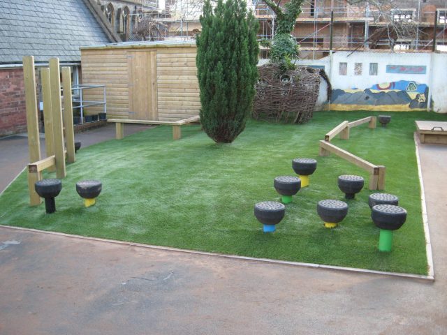 Artifical Grass added to Public Playground