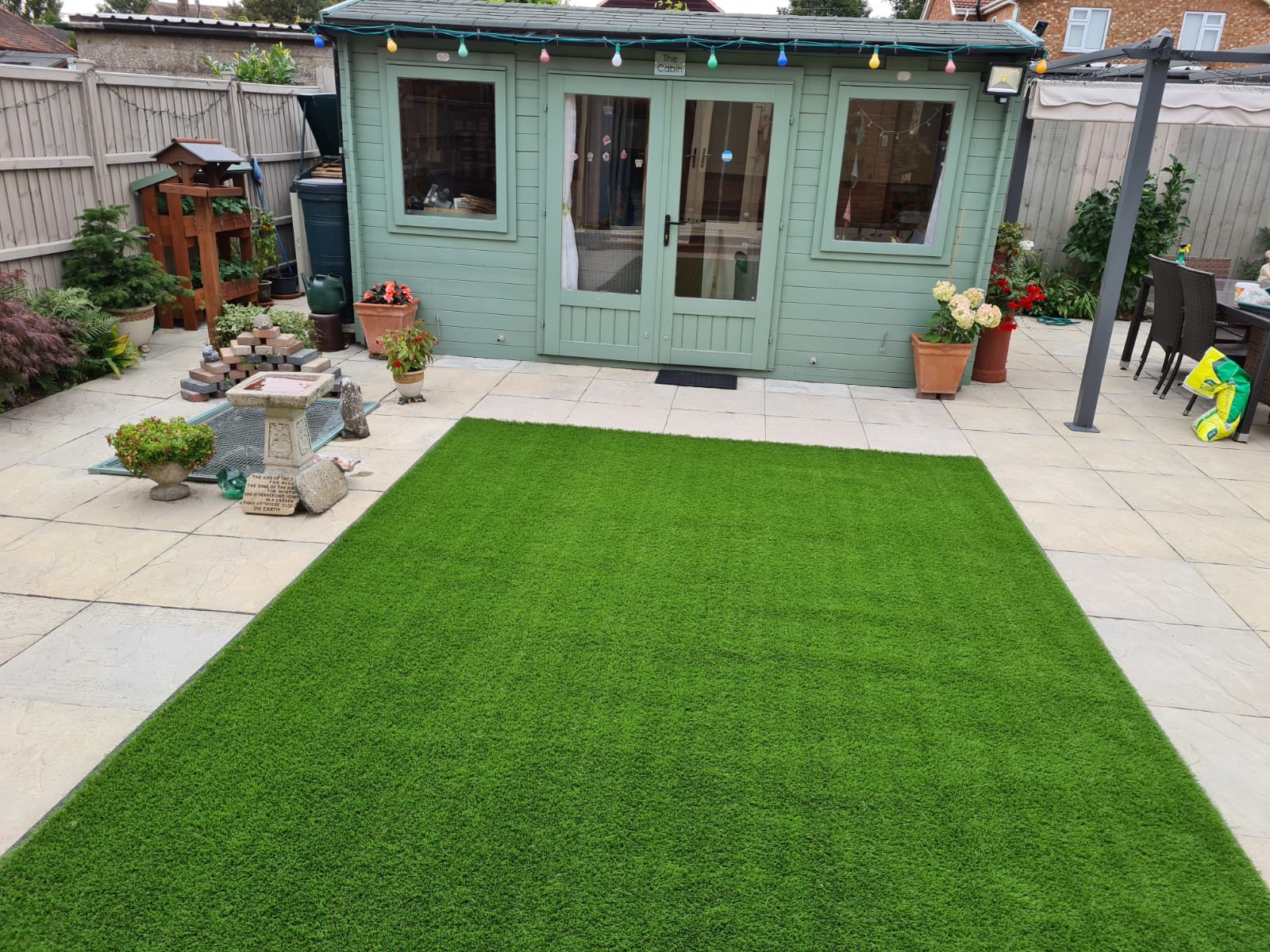Section of Patio Replaced with Artificial Grass Case Study Easigrass